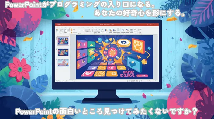 カバー画像 身近なものが興味の入り口に PowerPointから始めるプログラミング